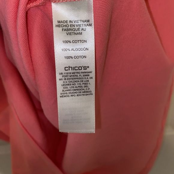 Chico's Women's Dropped Armhole Pink Tank Top Size XL. I did remove tag. - Picture 7 of 7